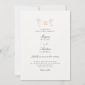 Ästhetisches Hochzeitsgartenpaar Aquarell Einladung (Rückseite)