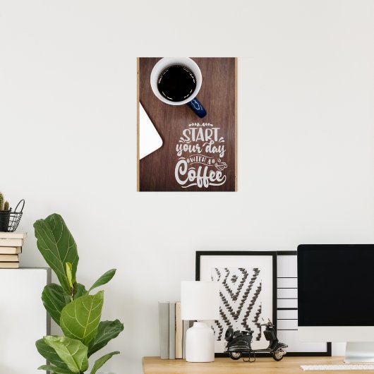 Ästhetisches Kaffeepopster Poster (Heimbüro)