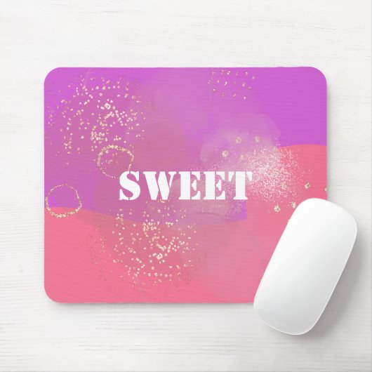ästhetisches, kurzatmiges rosa Design Mousepad (Mit Mouse)
