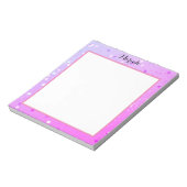 ästhetisches, kurzatmiges rosa Design Notizblock (Rotiert)