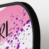 ästhetisches, kurzatmiges rosa Design Pickleball Schläger (Linke Seite)