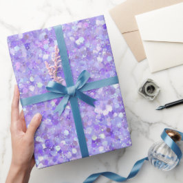 Ästhetisches Lavendel-Irideszentes Glitter-Muster Geschenkpapier