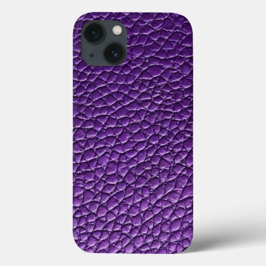 Ästhetisches Lila Leder Chic Designer Stil Case-Mate iPhone Hülle (Rückseite)