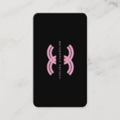 Ästhetisches Logo C Black Pink Monogram Beruflich Visitenkarte (Vorderseite)