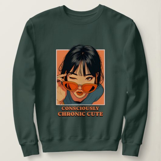 Ästhetisches Mädchen Grafik Sweatshirt (Design vorne)