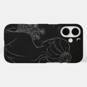 Ästhetisches Mädchen iPhone-Case – Schwarze Linien Case-Mate iPhone Hülle (Rückseite (Horizontal))