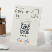 Ästhetisches Makler-Bewertungs-US-QR-Code-Schild Sockelschild (In SItu)