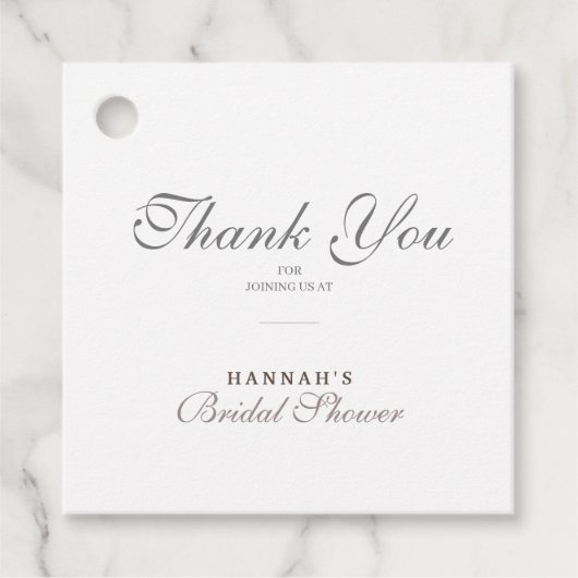 Ästhetisches Modernes Brautparty Klassisches Golde Geschenkanhänger (Vorderseite)