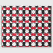 ästhetisches, modernes geometrisches Muster in Rot Geschenkpapier (Flach)