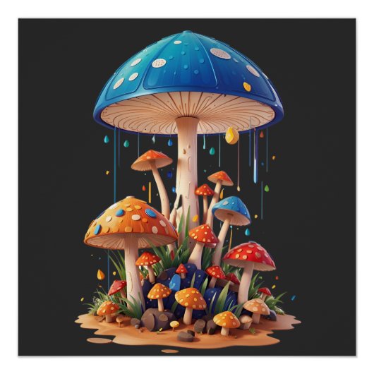 Ästhetisches Mushroom-Shirt | Pilzsaal Poster (Vorderseite)