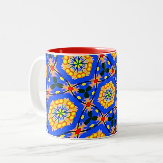 Ästhetisches Muster Zweifarbige Tasse (Vorderseite Links)