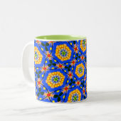 Ästhetisches Muster Zweifarbige Tasse (Vorderseite Links)