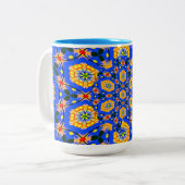 Ästhetisches Muster Zweifarbige Tasse (Vorderseite Links)