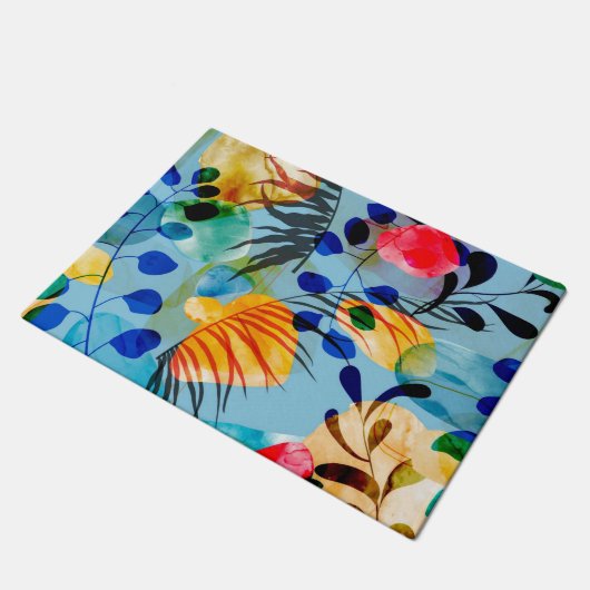 Ästhetisches nahtloses Muster Fußmatte (Schrägansicht)