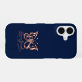 Ästhetisches Navy iPhone 16 Case | Minim Hülle (Rückseite (Horizontal))
