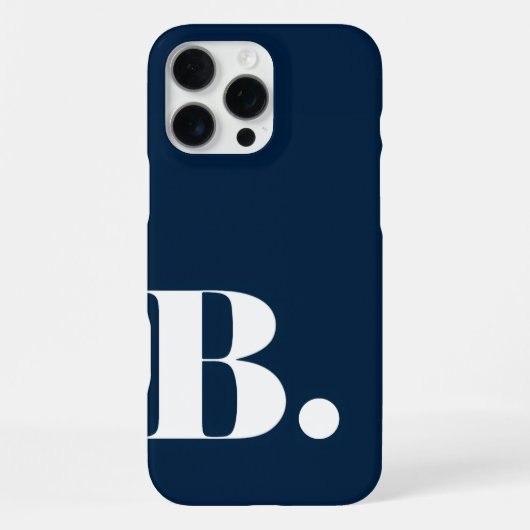 Ästhetisches Navyblau Minimalistisches Anfangsbuch iPhone Hülle (Rückseite)