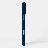 Ästhetisches Navyblau Minimalistisches Anfangsbuch iPhone Hülle (Rechte Seite)