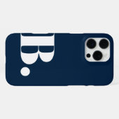 Ästhetisches Navyblau Minimalistisches Anfangsbuch iPhone Hülle (Rückseite (Horizontal))