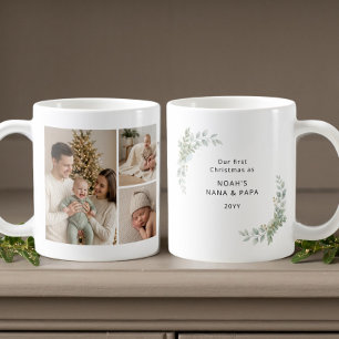Ästhetisches Neujahrsfoto der ersten Großeltern Kaffeetasse