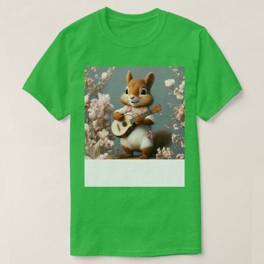 Ästhetisches Niedliches Eichhörnchen Banjo T-Shirt (Design vorne)