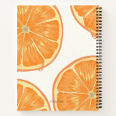 Ästhetisches Oranges Notizbuch | Individuelles Nam (Rückseite)