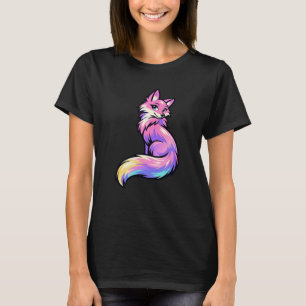 Ästhetisches Pastell-Galaxie-Fuchs-Grafik-T-Shirt T-Shirt
