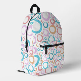 Ästhetisches Pastellkreismuster abstraktes Bubble Bedruckter Rucksack
