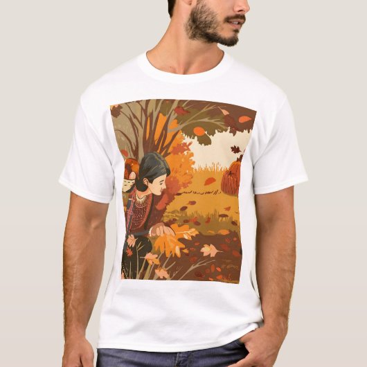 Ästhetisches Pilgrim-Muster T-Shirt (Vorderseite)