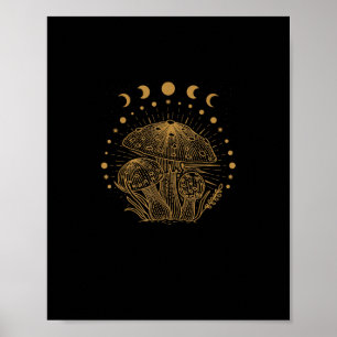 Ästhetisches Pilzhäuschen Goblincore Poster