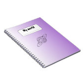 Ästhetisches Planeten Notizbuch | Minimal violette Notizblock (Rechte Seite)