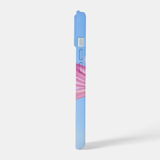 Ästhetisches rosa Blumen-Handyhülle iPhone 15 Hülle (Linke Seite)