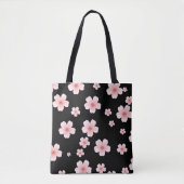 Ästhetisches Rosa Kirschblütenmuster Dunkle Flora  Tasche (Vorderseite)