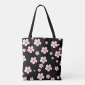 Ästhetisches Rosa Kirschblütenmuster Dunkle Flora  Tasche (Rückseite)