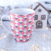 ästhetisches rosa und schwarzes Dreieck-Muster dek Kaffeetasse