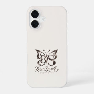Ästhetisches Roségold-Schmetterling Warm Ivory iPh iPhone 16 Hülle