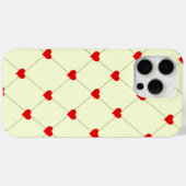 Ästhetisches rotes Herzen-Raster-Handyhülle Case-Mate iPhone Hülle (Rückseite (Horizontal))