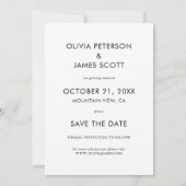 Ästhetisches Save the Date handgeschriebenes Foto (Rückseite)