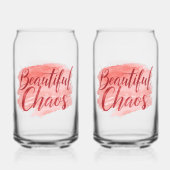 Ästhetisches Schönes Chaos Script Typografie Dosenglas (Rückseite)