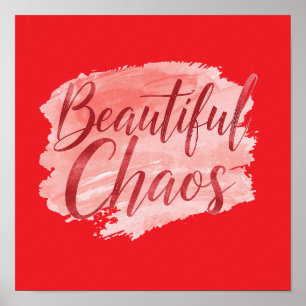 Ästhetisches Schönes Chaos Script Typografie Poster