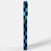 Ästhetisches Schwarz-Blau-Schachbrett Retro Case-Mate iPhone Hülle (Rückseite / Rechts)