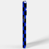 Ästhetisches Schwarz-Blau-Schachbrettmuster mit Re Case-Mate iPhone Hülle (Rückseite / Rechts)