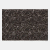 Ästhetisches Schwarz-Braun-Leopard-Muster Geschenkpapier Set (Vorderseite 3)