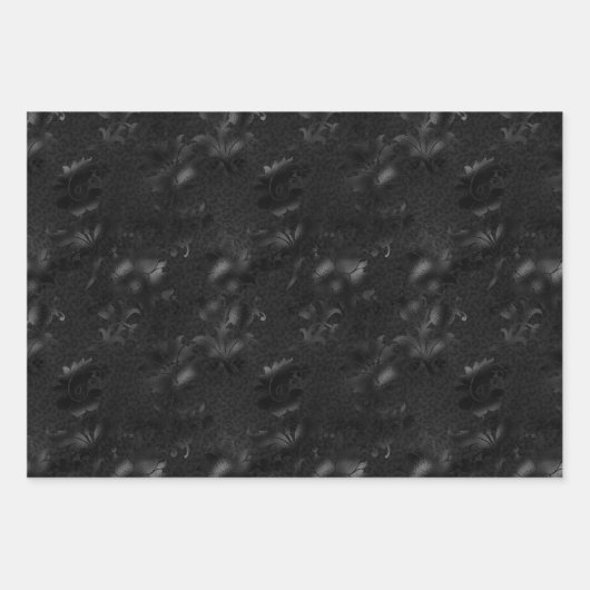 Ästhetisches Schwarz-Braun-Leopard-Muster Geschenkpapier Set (Vorderseite 2)