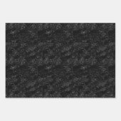 Ästhetisches Schwarz-Braun-Texturmuster Geschenkpapier Set (Vorderseite 3)