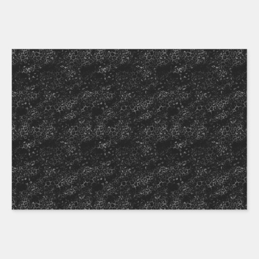 Ästhetisches Schwarz-Braun-Texturmuster Geschenkpapier Set (Vorderseite 3)