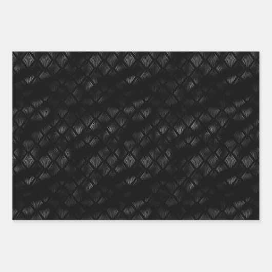 Ästhetisches Schwarz-Braun-Texturmuster Geschenkpapier Set (Vorderseite)