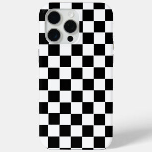 Ästhetisches Schwarz-Weiß-Schachbrett Retro Case-Mate iPhone Hülle