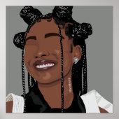 Ästhetisches Schwarzes Hautmädchen, Marsai Martin Poster (Vorne)