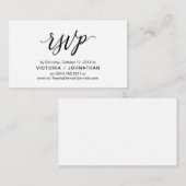 Ästhetisches Schwarzes Skript, Hochzeitsszenario R Begleitkarte (Vorne/Hinten)