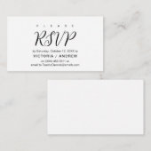 Ästhetisches Schwarzes Skript, Hochzeitsszenario R Begleitkarte (Vorne/Hinten)